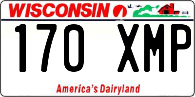 WI license plate 170XMP