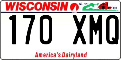 WI license plate 170XMQ