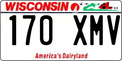 WI license plate 170XMV