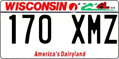 WI license plate 170XMZ