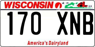 WI license plate 170XNB