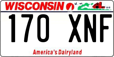 WI license plate 170XNF