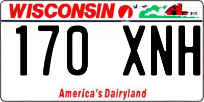 WI license plate 170XNH