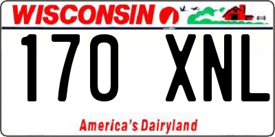 WI license plate 170XNL