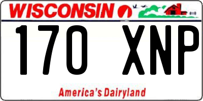 WI license plate 170XNP