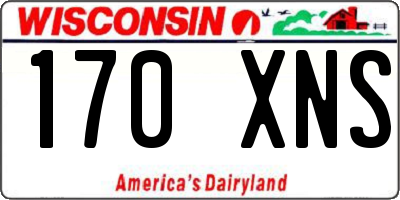 WI license plate 170XNS