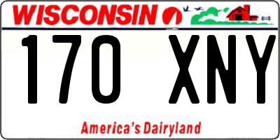 WI license plate 170XNY