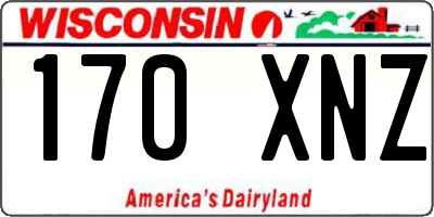 WI license plate 170XNZ