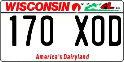WI license plate 170XOD