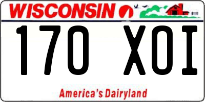 WI license plate 170XOI