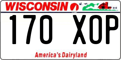 WI license plate 170XOP