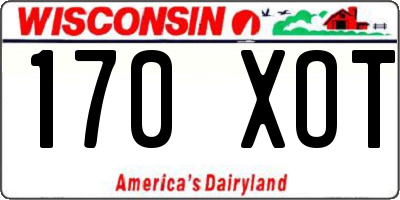 WI license plate 170XOT
