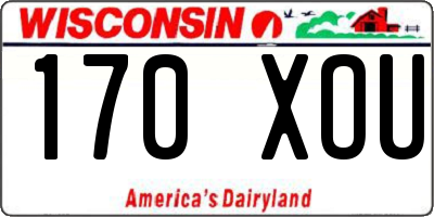 WI license plate 170XOU