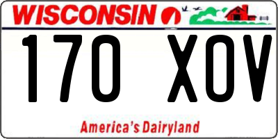 WI license plate 170XOV