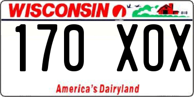 WI license plate 170XOX