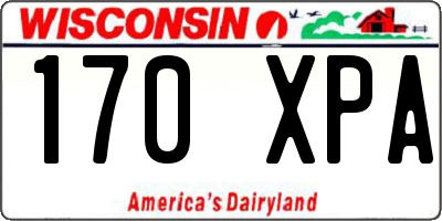 WI license plate 170XPA