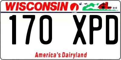WI license plate 170XPD