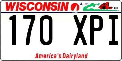 WI license plate 170XPI