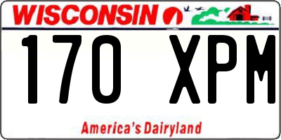 WI license plate 170XPM