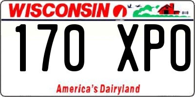 WI license plate 170XPO