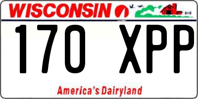 WI license plate 170XPP