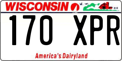 WI license plate 170XPR