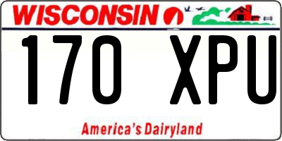 WI license plate 170XPU