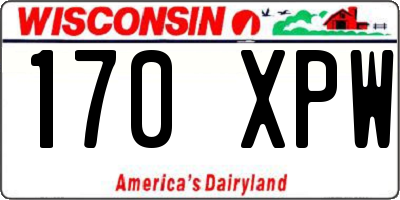 WI license plate 170XPW