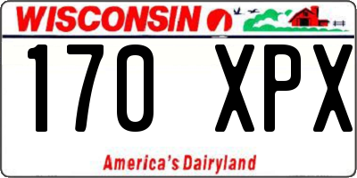 WI license plate 170XPX
