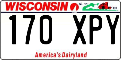 WI license plate 170XPY