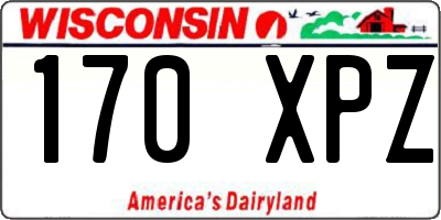 WI license plate 170XPZ