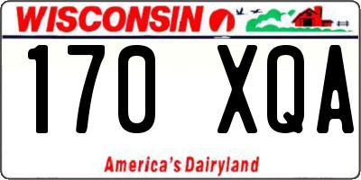 WI license plate 170XQA