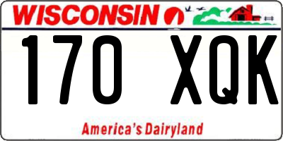 WI license plate 170XQK