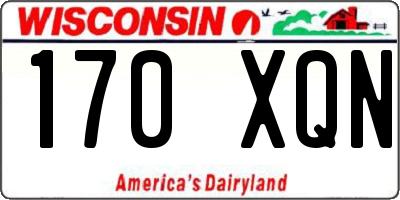 WI license plate 170XQN