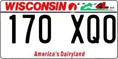 WI license plate 170XQO