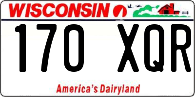 WI license plate 170XQR