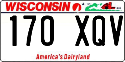 WI license plate 170XQV