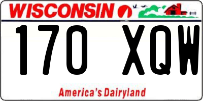 WI license plate 170XQW