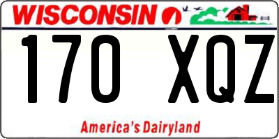 WI license plate 170XQZ