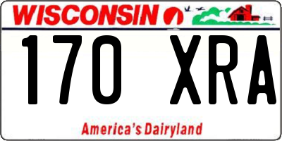 WI license plate 170XRA
