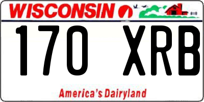 WI license plate 170XRB