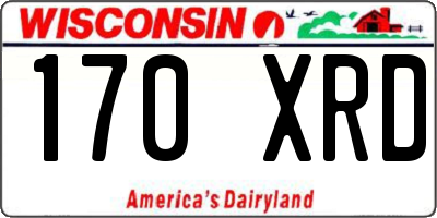 WI license plate 170XRD