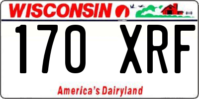 WI license plate 170XRF