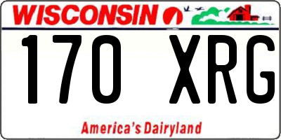 WI license plate 170XRG