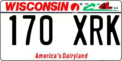 WI license plate 170XRK