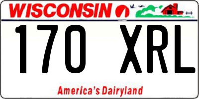 WI license plate 170XRL