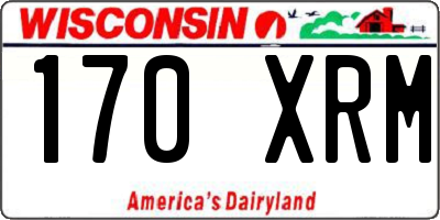 WI license plate 170XRM
