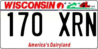 WI license plate 170XRN