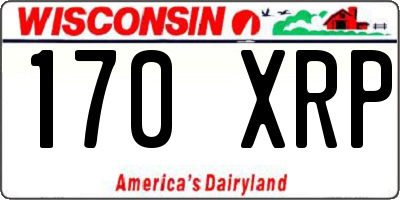 WI license plate 170XRP