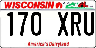 WI license plate 170XRU